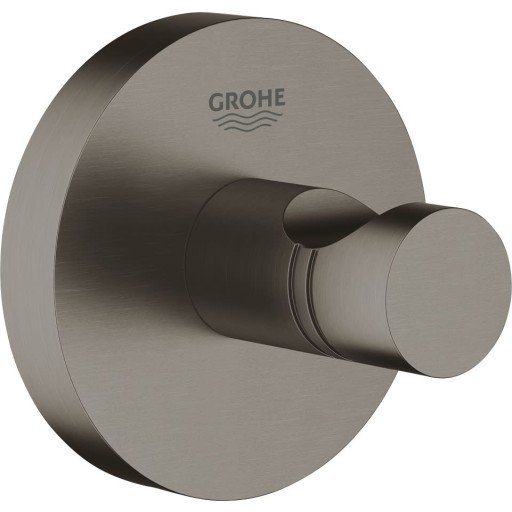Grohe Essentials håndklekrok, børstet sort krom Grohe Essentials håndklekrok, børstet sort krom