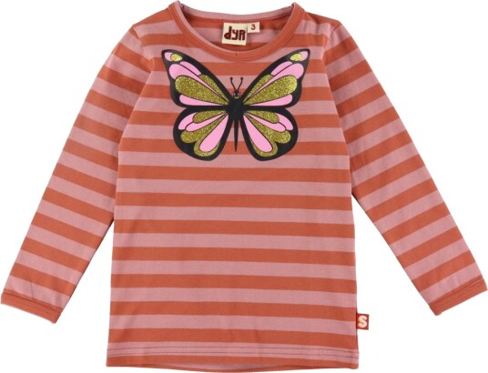DYR Cph Genser Dyrroar Aob/Stripe Antikk Rose/Svensk rød DYR 2 år 92 Genser Rosa