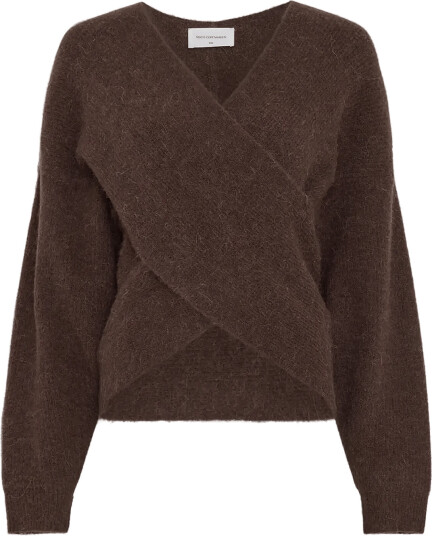 MSCH Copenhagen Mschzinelle Hope Wrap Pullover   Brown   XS/S