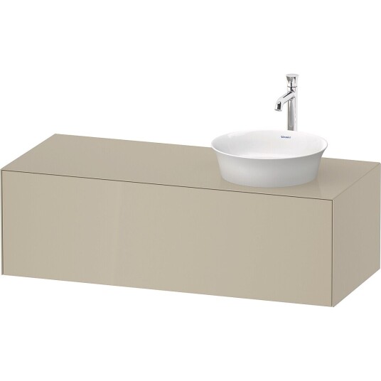 Duravit White Tulip Servantskap 1 skuff 130x55x40,8 cm Taupe Høyglans