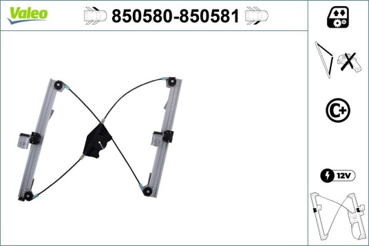 Vindusheis VALEO 850580 Vindusheis VALEO 850580