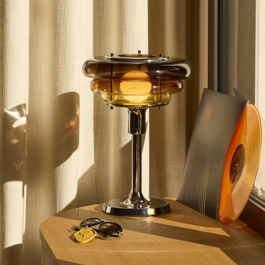 Bordlampe MARKET SET Sunset Brun / Rust Stue Glass Design 38 Brun / Rust