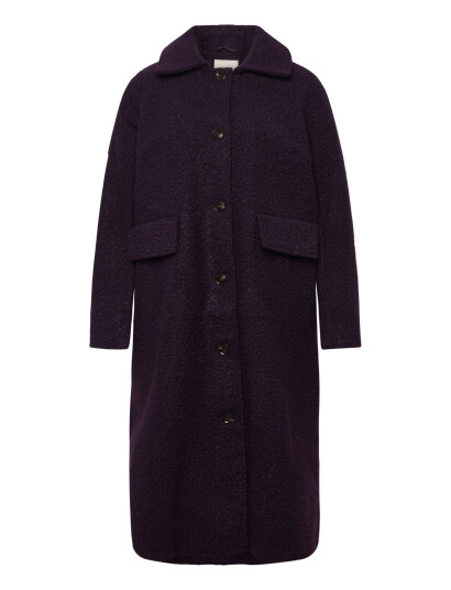 Kaffe Curve Kcannelene Coat Purple 48