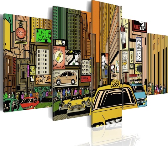 Bilde The Streets Of New York City In Cartoons 200x100 Artgeist sp. z o. o.