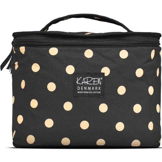 Karen Denmark Beauty Box ECO Cotton Black With Beige Dots