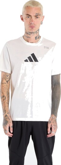 T skjorte adidas CLIMACOOL Category Training Graphic T Shirt Chalk White M