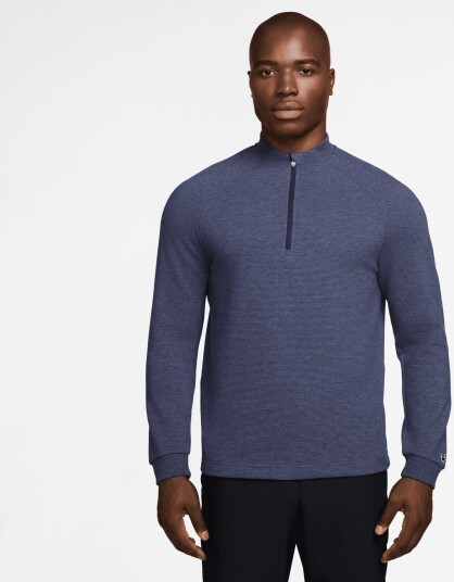 Nike M Par 5 1/2 Zip Top Golfgenser herre College Navy White Thunder Blue Black Small