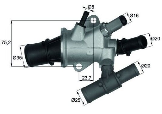 Termostat MAHLE ORIGINAL TI 168 88
