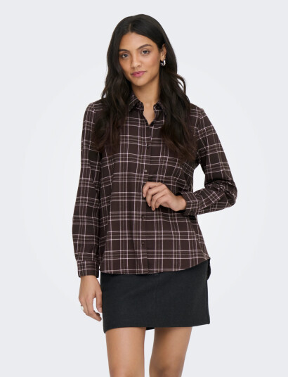 ONLY Onlwren Check Shirt Wvn - Black - M