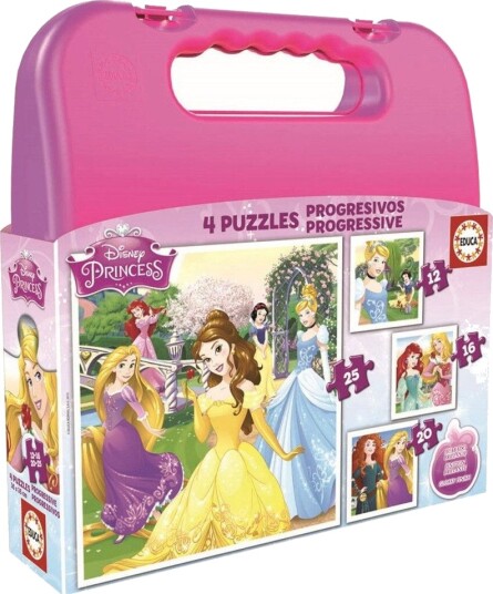 Educa Puslespill 12+16+20+25 Brikker Disney Prinsesser Educa Puslespill 12+16+20+25 Brikker Disney Prinsesser