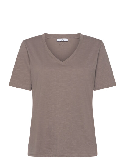 Coster Copenhagen Cc Heart Basic Regular V Neck T Shi   Beige   XS