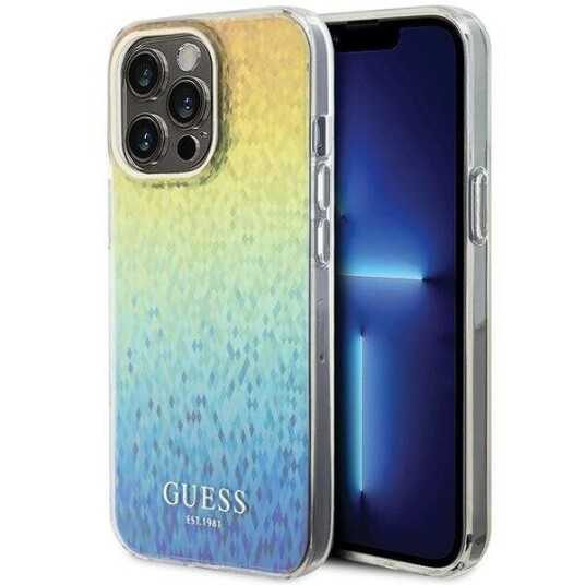 Guess Hardcase til iPhone 15 Pro Max med Fasettert Speil Disco Iridescent