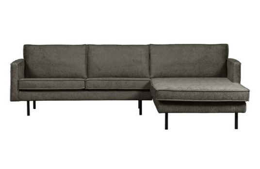 Bepurehome Rodeo Chaise Lounge Right Velvet frost