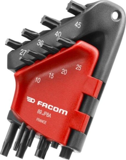 Facom Torxnøkkelsett 89.JP8A T10-T45, Ekstra Stor Holder, 8 Stk.