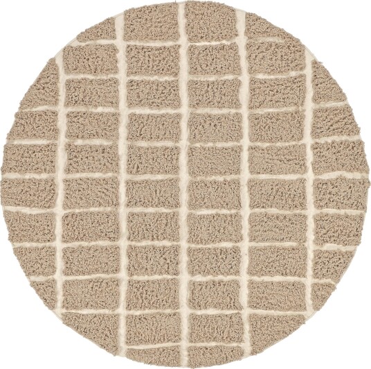 Rundt teppe Zola Natural Cotton Shaggy beige Størrelse: Ø 240 cm Rundt teppe Zola Natural Cotton Shaggy beige Størrelse: Ø 240 cm