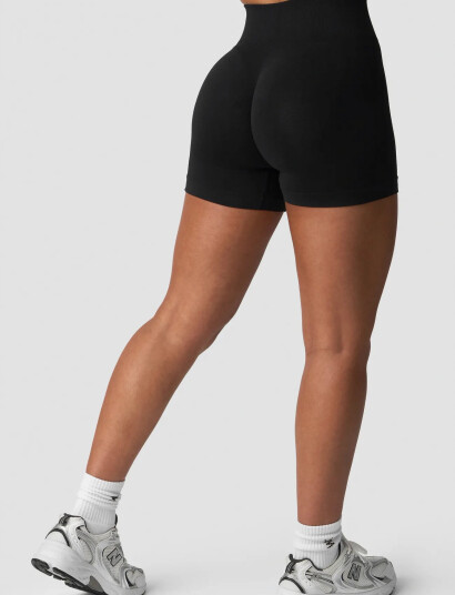 ICANIWILL Smooth Seamless Midi Shorts W - Black - S