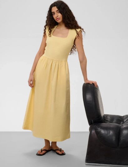 Soaked Slsimone Phoebe Dress Yellow XL