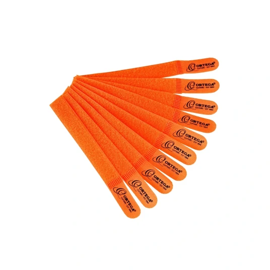 Ortega OCBT 10 Cable ties hook & loop orange 10 pakning Ortega OCBT 10 Cable ties hook & loop orange 10 pakning
