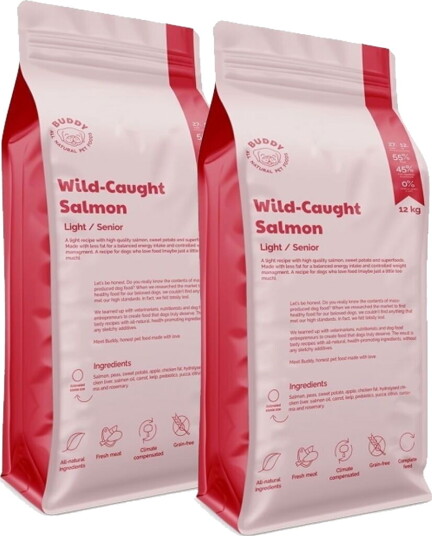 Buddy Petfoods Wild Caught Salmon 2X12 kg