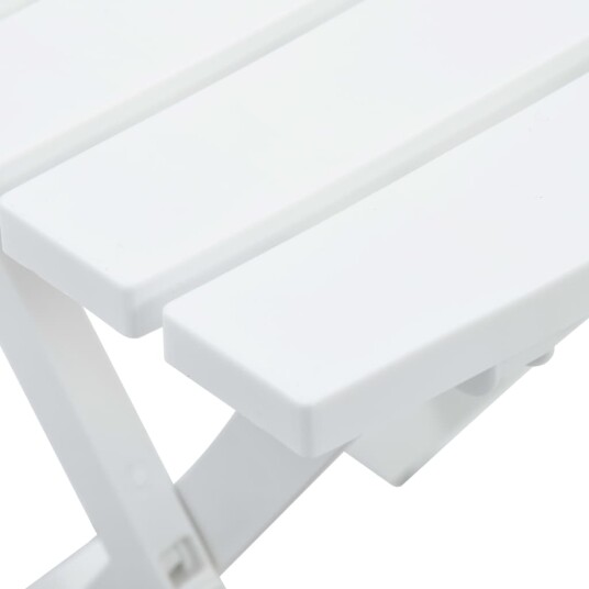 vidaXL Sammenleggbart hagebord 45,5x38,5x50 cm hvit