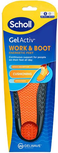 Scholl Gel Activ Insole Work & Boot S   1 Pakker
