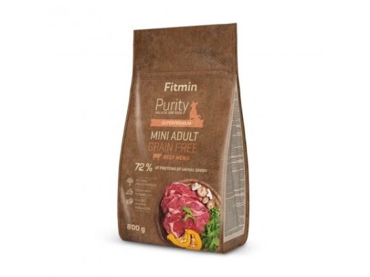 Fitmin Purity Gf Adult Mini Beef Voksen Mini 5 10Kg X Small < 4Kg Storfekjøtt 800 G