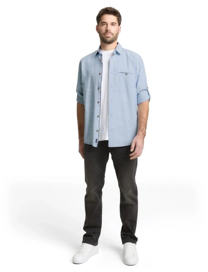 Tom Tailor Structured Shirt Blue S Tom Tailor Structured Shirt Blue S