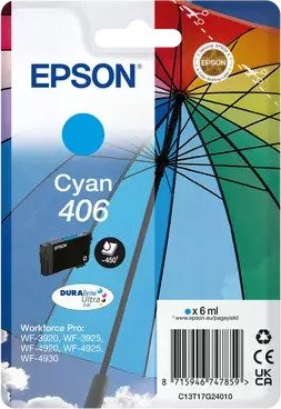 Epson Blekkpatron T406 Cyan (6ml)