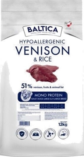Baltic Agro Hypoallergen Baltica Nutraceutic Hjort Og Ris L Xl 12 kg