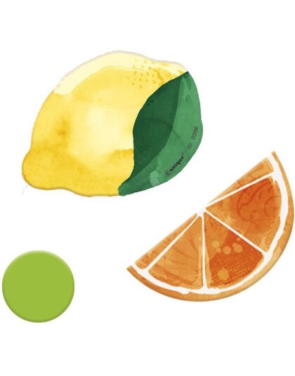 36 stk Citrus Bordkonfetti/Dekorasjon Summer Fruits
