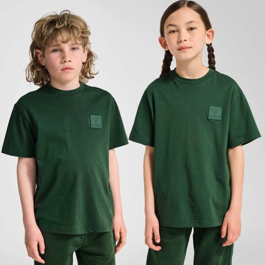 Hummel Clean t-skjorte til barn, Dark Green (152) 152