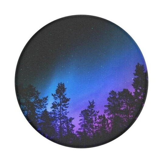 POPSOCKETS PopGrip Aurora Woods Avtagbart Grep med . Stativfunksjon