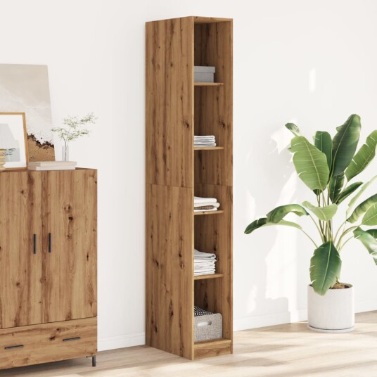 Garderobe artisan eik 30x50x200 cm konstruert tre 8721158340559