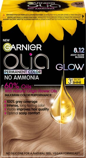 Garnier Olia Permanent Color 8.12 Ashy Glow Blonde
