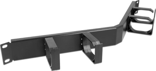 DeLOCK Vinklet Kabelhåndtering for 19" rackskap 4 metallbraketter 1U Sort