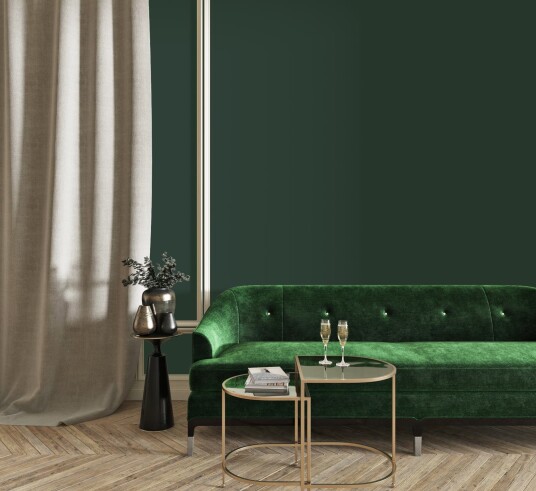 Tapet Dyp Grønn Eleganse