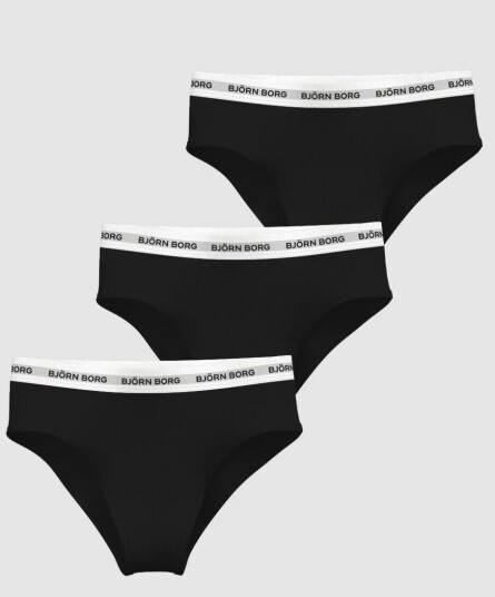 Björn Borg Logo Higwaist Brief 3pk Black XS