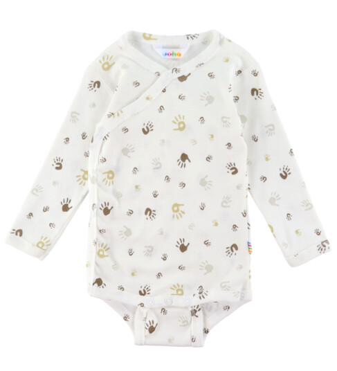 Joha Omslagsbody L/æ Off White m. Trykk 60 Langermet Body Hvit Joha Omslagsbody L/æ Off White m. Trykk 60 Langermet Body Hvit