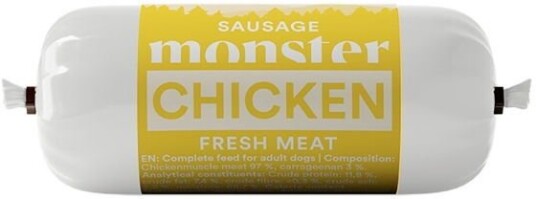 Monster Pet Food Hundepølse Kylling 80 g - Våtfôr for hunder