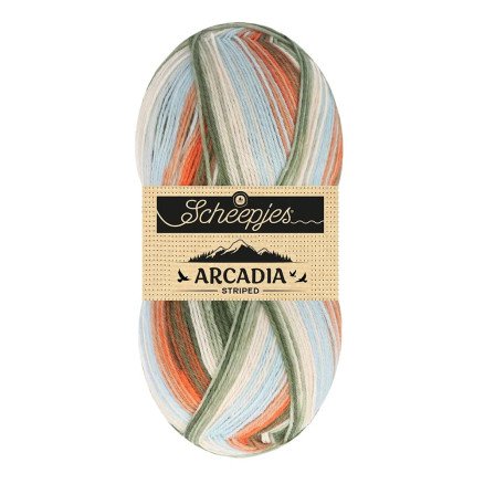 Scheepjes Arcadia Striped Garn 913 Hytte Scheepjes Arcadia Striped Garn 913 Hytte