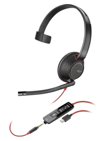 Poly Blackwire 5210 - Blackwire 5200 Series - Hodesett - On-Ear - Kablet - 3,5 Mm Jakk, Usb-C - Svart - Certified For Skype For Business, Zoom Certified, Certified For Microsoft Teams, Avaya Certified, Cisco Jabber Certified, Works With Chromebook C Poly Blackwire 5210 - Blackwire 5200 Series - Hodesett - On-Ear - Kablet - 3,5 Mm Jakk, Usb-C - Svart - Certified For Skype For Business, Zoom Certified, Certified For Microsoft Teams, Avaya Certified, Cisco Jabber Certified, Works With Chromebook C