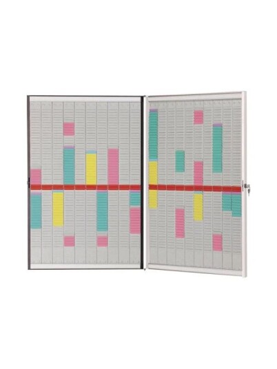 Nobo combo board: whiteboard card planner - 54 slots x 20 columns - double-sided