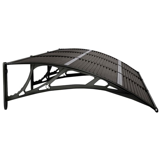 vidaXL Skjermtak svart 300x80 cm polykarbonat