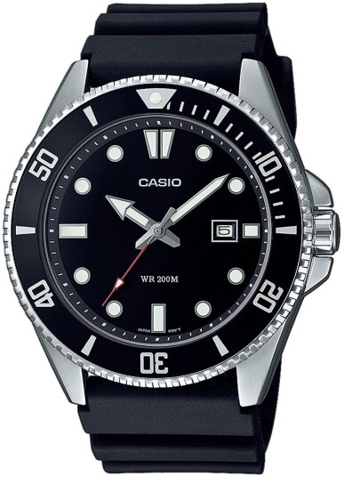 Casio Herreklokke MDV 107 1A1VEF Collection Sort/Gummi Ø44.2 mm
