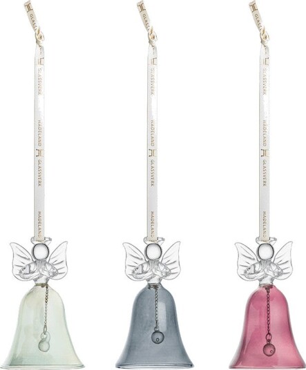 Hadeland Glassverk HG Jul Glassengler Klokke Mix 3pk