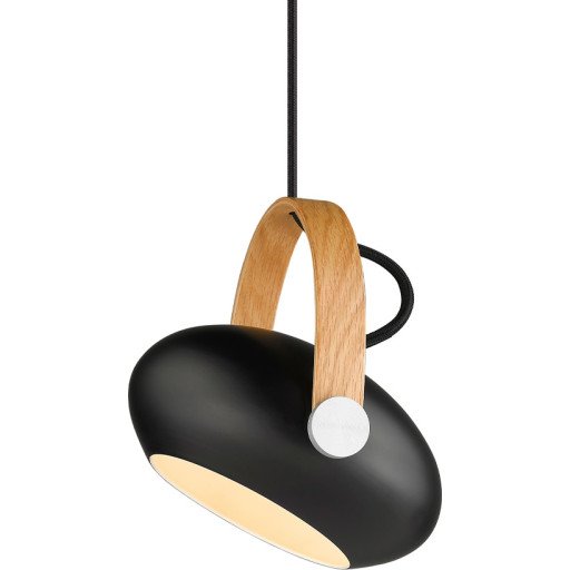 Halo Design DC Taklampe Ø18 Sort/ Eik
