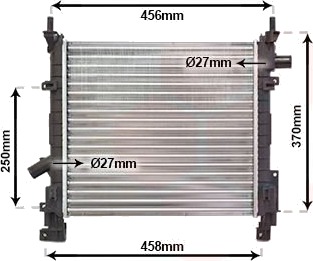 VAN WEZEL 18002373 Radiator motorkjøling