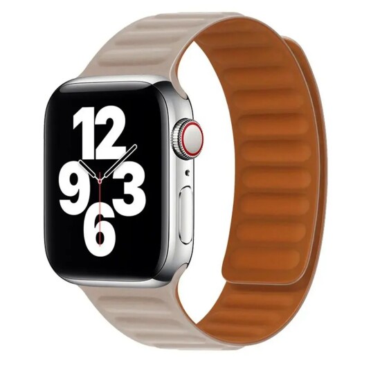 Lippa Apple Watch (42/44/SE/45/49mm) Magnetisk Skinnreim - Beige