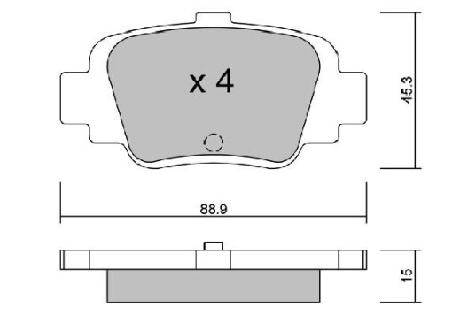 Bremseklosser AISIN BPNI-2903 Bremseklosser AISIN BPNI-2903