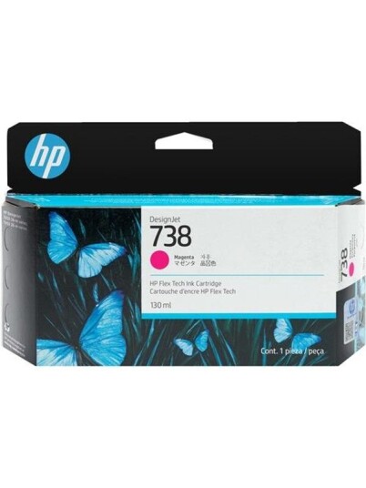 HP 738 / 498N6A - Magenta Ink - Blekkpatron Rød HP 738 / 498N6A - Magenta Ink - Blekkpatron Rød